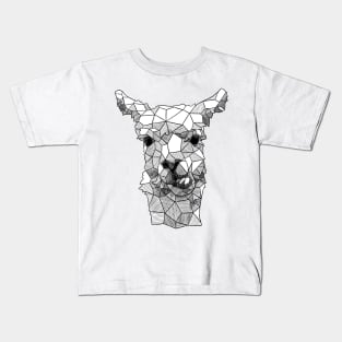 Silly Llama Geometric Sketch Kids T-Shirt